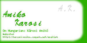 aniko karosi business card
